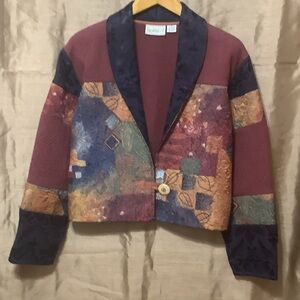 Vintage Colorful Patchwork Tapestry Jacket